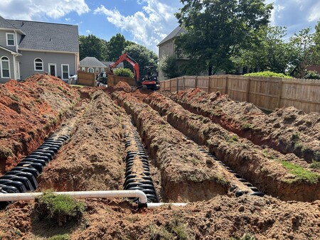 Conventional Chamber Septic System Installed In Buford, GA