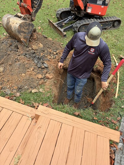 Septic Tank Located for a Real Estate Inspection in Cumming, GA